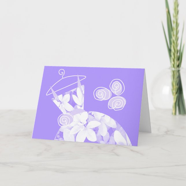 Tarjeta suave de hojas moradas de la "dama de hono (Anverso)