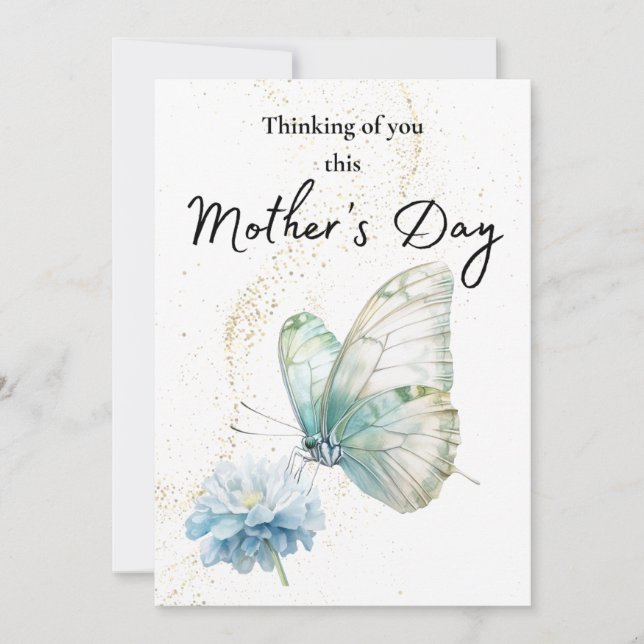 Tarjeta suave de mariposa pastel Día Confort de la (Anverso)