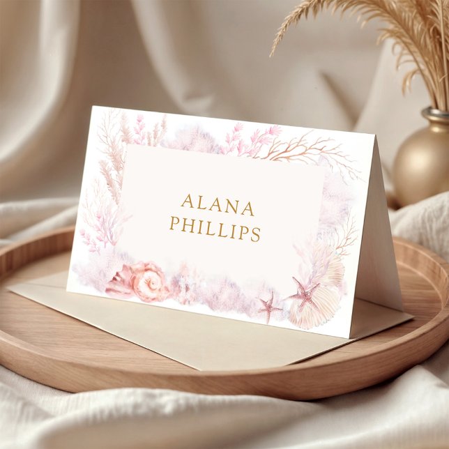 Tarjeta suave Rubor Lavender Ocean Table Place (Subido por el creador)