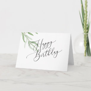 Tarjeta Subdivisión de Olive de Acuarela Feliz Cumpleaños