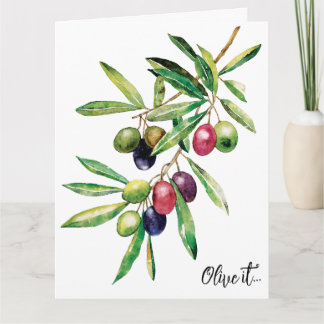 Tarjeta Subdivisión Olive de color agua