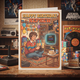 Tarjeta ¡Sube de Nivel! Feliz Cumpleaños Sobrino