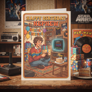 Tarjeta ¡Sube de Nivel! Feliz Cumpleaños Sobrino