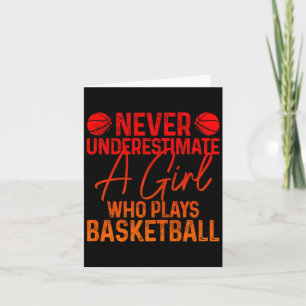 Tarjeta Subestimar a una chica que juega baloncesto fu t