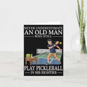 Tarjeta Subestimar al viejo que juega pickleball en los oc