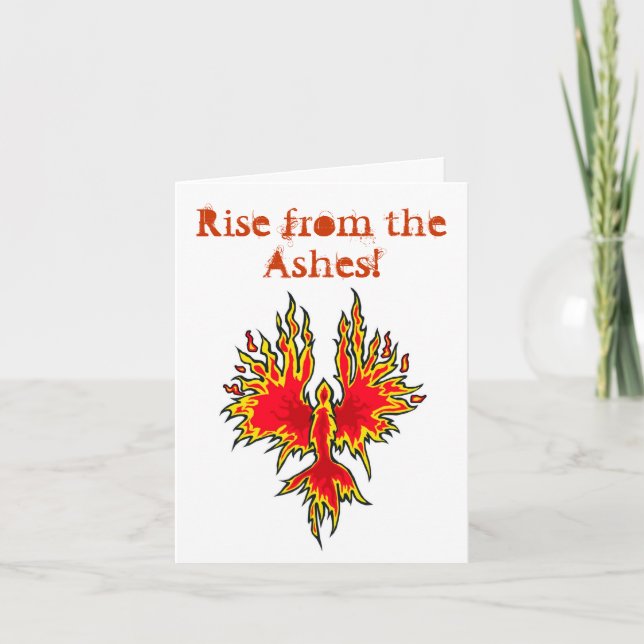 Tarjeta Subida de las cenizas - Phoenix Notecard (Anverso)