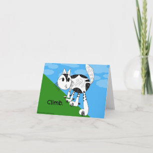 Tarjeta ¡Subida! Gatito lindo Notecard