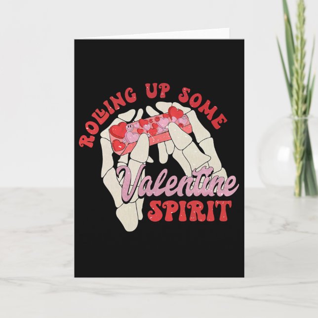 Tarjeta Subiendo un poco de espíritu de San Valentín (Anverso)