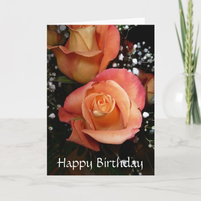 Tarjeta subió del feliz cumpleaños (Anverso)