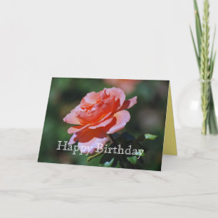 Tarjeta subió melocotón del feliz cumpleaños