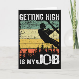 Tarjeta Subir Alto Es Mi Trabajo Trepador De Árboles Vinta