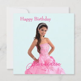 Tarjeta Subir foto fácil Agregar nombre Feliz Cumpleaños 