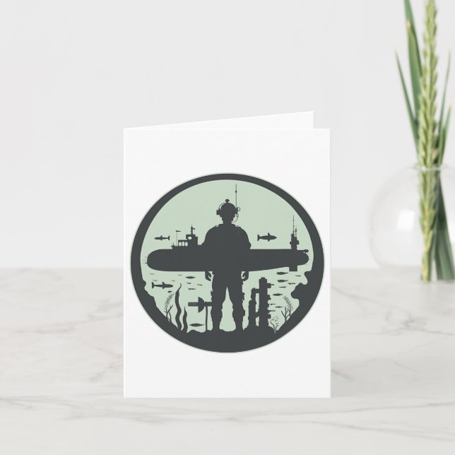 Tarjeta Submariner Veterano Submersible Nuclear (Anverso)