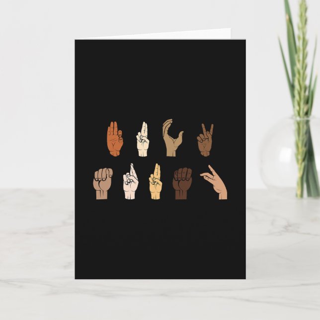 Tarjeta Subtle Anti-trump Blm Asl Sign Language  (Anverso)