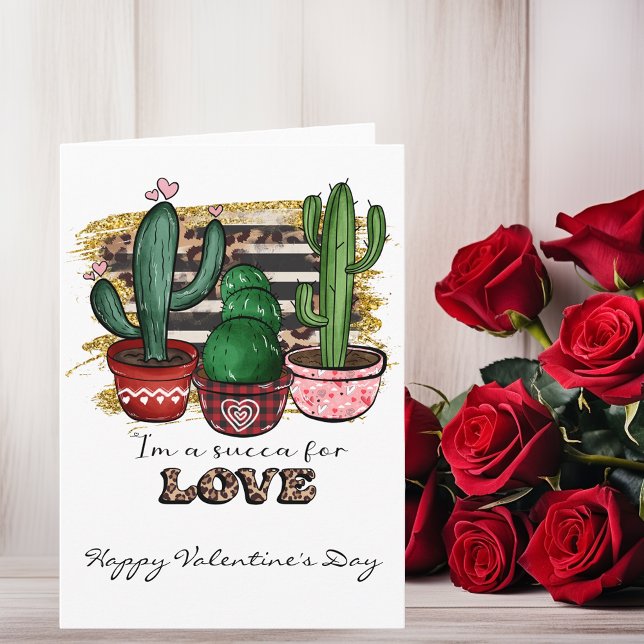 Tarjeta Succionador de Amor Cactus Suculenta Día de San Va (Subido por el creador)