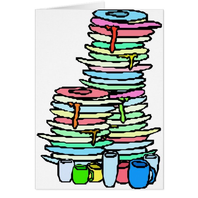 Tarjeta sucia de los platos (Frente)