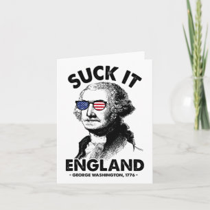 Tarjeta Suck It England Funny 4 De Julio George Washingto