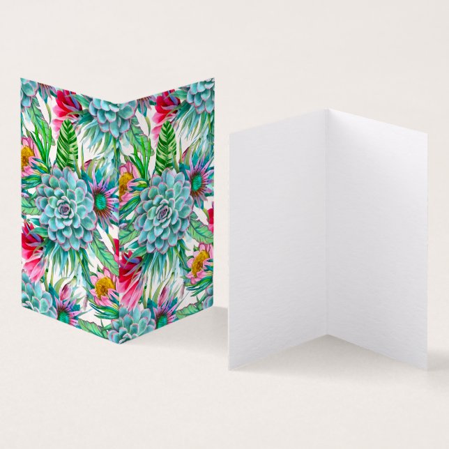 Tarjeta Suculento jardín tropical (Interior y exterior)