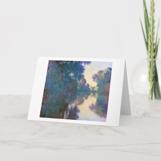 Tarjeta Sucursal del Sena cerca de Giverny, Monet (Anverso)