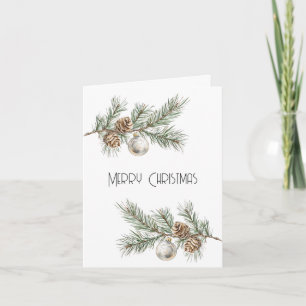 Tarjeta Sucursal y ornamento de los navidades de los coche