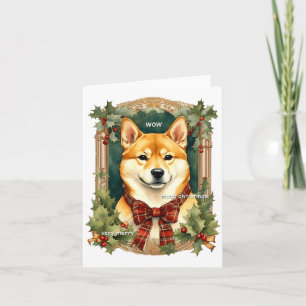 Tarjeta Sudadera de Navidad Doge Shiba Inu Hombres Largo 