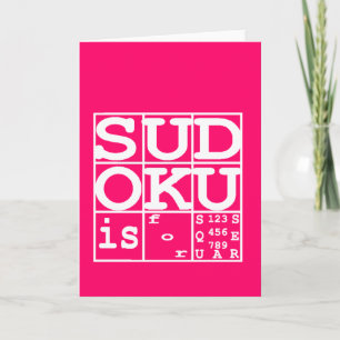 Tarjeta Sudoku es para cuadrados