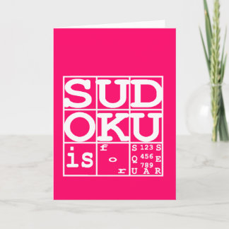 Tarjeta Sudoku es para cuadrados