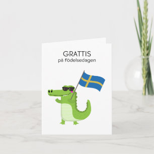Tarjeta sueca de cumpleaños - Grattis på födelseda