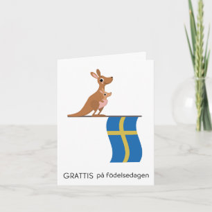 Tarjeta sueca de cumpleaños - Grattis på födelseda