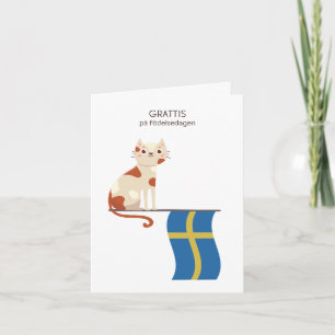 Tarjeta sueca de cumpleaños - Grattis på födelseda