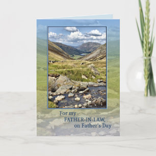 Tarjeta Suegra en el Día del Padre, paisaje montañoso