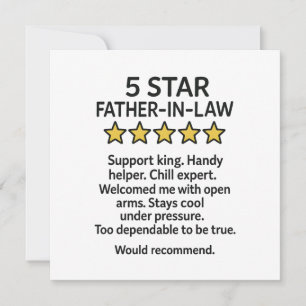 Tarjeta Suegro 5 estrellas 