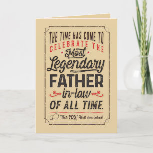 Tarjeta Suegro más legendario de todos los tiempos