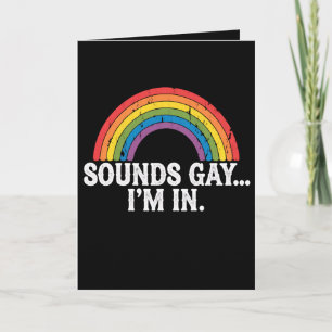 Tarjeta Suena gay estoy en Rainbow LGBTQ Vintage Retro