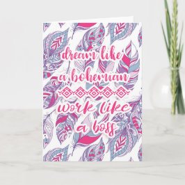 Tarjeta Sueño como una obra bohemia como un jefe