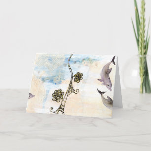 Tarjeta Sueño con delfínes