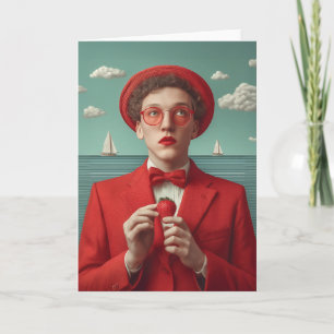 Tarjeta Sueño de fresa en rojo