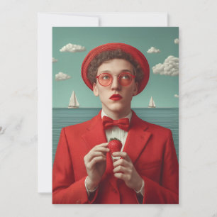 Tarjeta Sueño de fresa en rojo