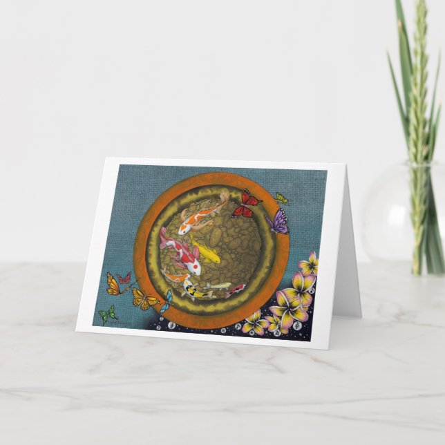 Tarjeta Sueño de mariposa VI (I Ching Fish Pot) (Anverso)