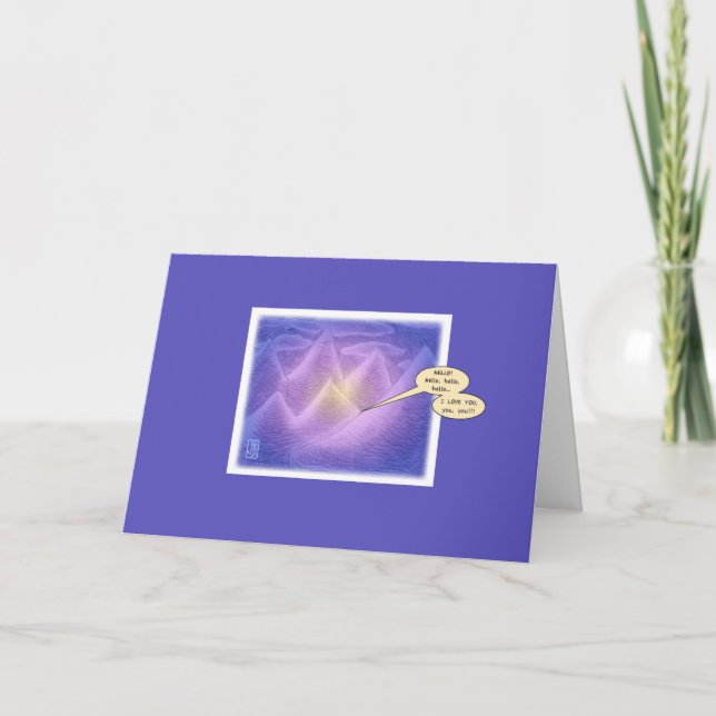 Tarjeta Sueño de Montaña "¡HOLA!" San Valentín (Anverso)