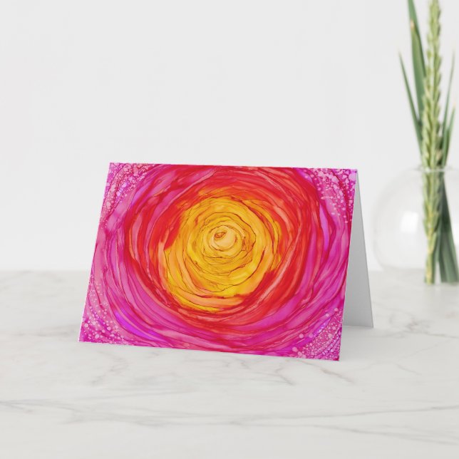 Tarjeta "Sueño fucsia" - todo el saludo de la ocasión (Anverso)