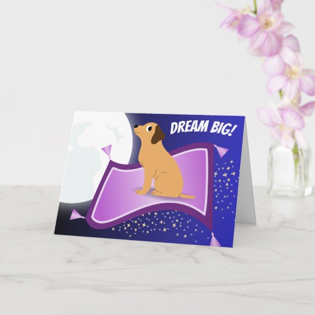 Tarjeta Sueño grande - ¡Alcance para las estrellas! Tarjet (Orquídea)
