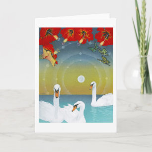 Tarjeta Sueño IV (Moonset mágico) de la mariposa