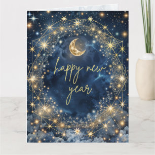 Tarjeta Sueños bajo las estrellas y nuevos comienzos
