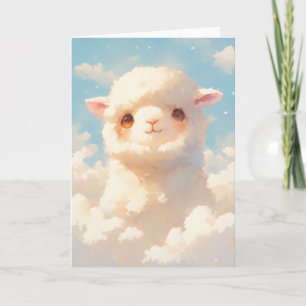 Tarjeta Sueños de Alpaca Esponjosa