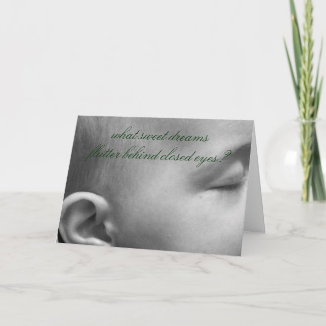 Tarjeta Sueños de bebé (Anverso)