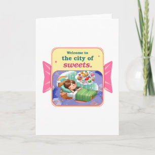Tarjeta Sueños de Candyland Bienvenidos a la Ciudad de los