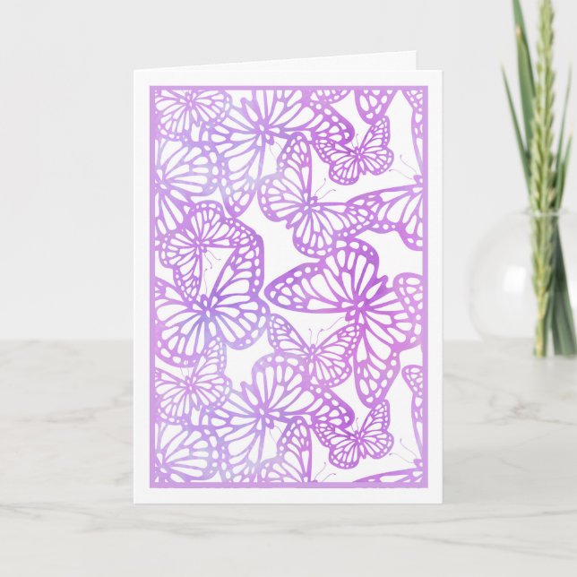 Tarjeta Sueños de mariposa (Lavender) Blank (Anverso)