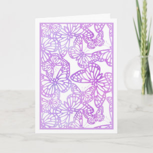 Tarjeta Sueños de mariposa (Lavender) Blank
