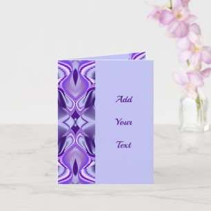Tarjeta Sueños del arcoiris de flores moradas